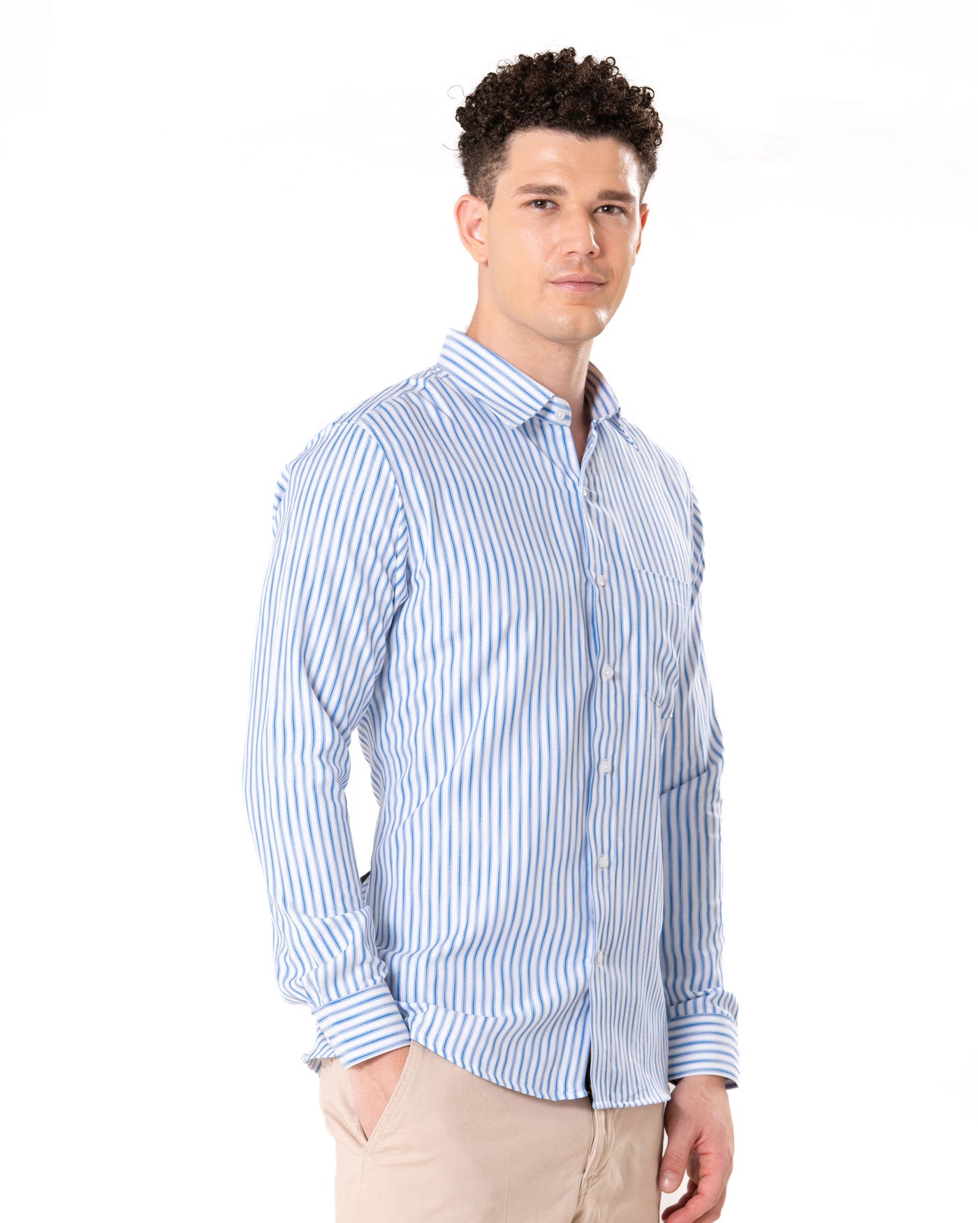 Brex Blue Premium Cotton Stripe Shirt - Bullane
