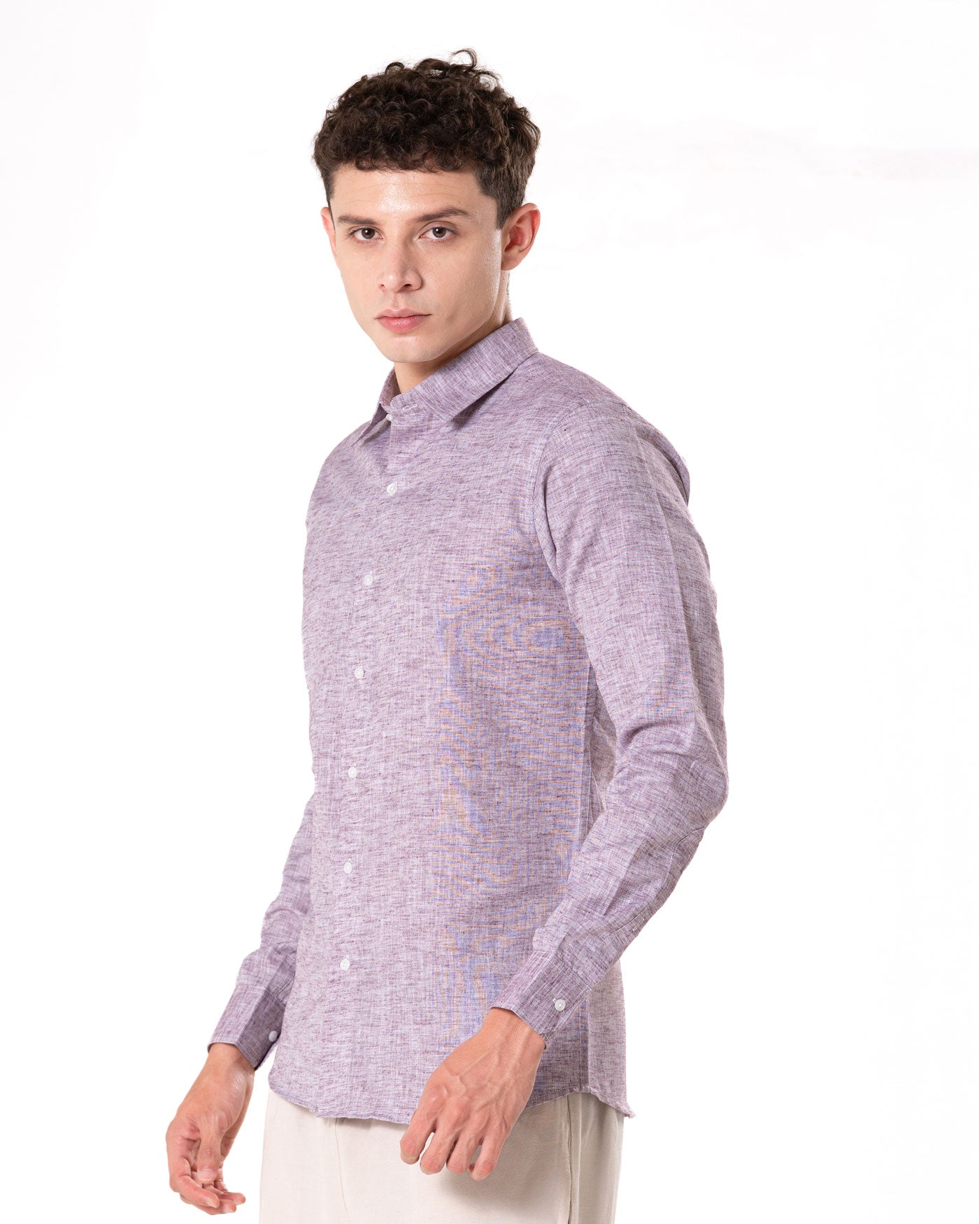 Neutonss Wine Linen Plain Shirt - Bullane