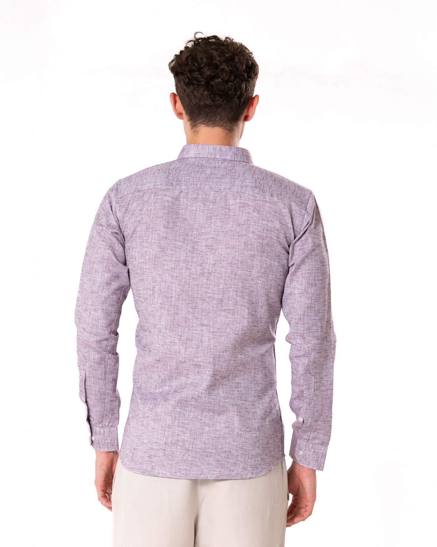 Neutonss Wine Linen Plain Shirt - Bullane