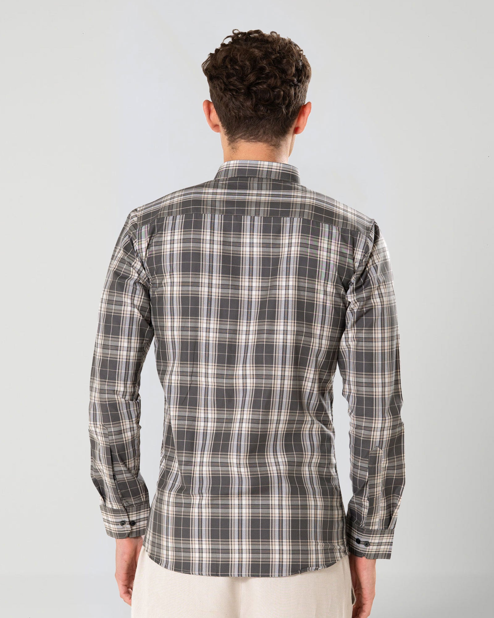 Senza Green Cotton Checks Shirt