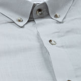 Poist Silver Linen Plain Button Down Shirt