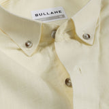 Poist Yellow Linen Plain Button Down Shirt