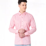 Poist Pink Linen Plain Button Down Shirt- Bullane