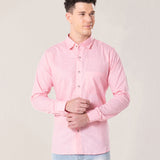 Poist Pink Linen Plain Button Down Shirt