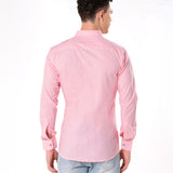 Poist Pink Linen Plain Button Down Shirt- Bullane