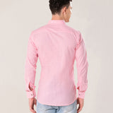 Poist Pink Linen Plain Button Down Shirt