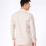 Brex Brown Premium Cotton Stripe Shirt - Bullane