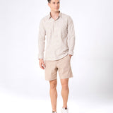 Brex Brown Premium Cotton Stripe Shirt - Bullane