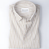 Brex Brown Premium Cotton Stripe Shirt