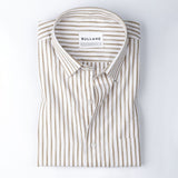 Brex Brown Premium Cotton Stripe Shirt