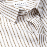Brex Brown Premium Cotton Stripe Shirt