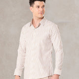 Brex Brown Premium Cotton Stripe Shirt