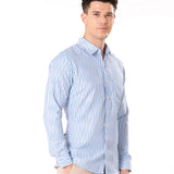 Brex Blue Premium Cotton Stripe Shirt - Bullane