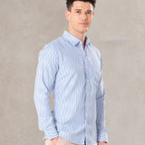 Brex Blue Premium Cotton Stripe Shirt