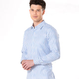 Brex Blue Premium Cotton Stripe Shirt - Bullane