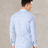 Brex Blue Premium Cotton Stripe Shirt