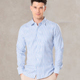 Brex Blue Premium Cotton Stripe Shirt