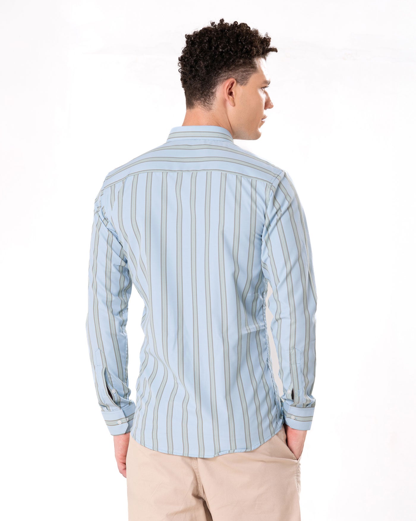 Brex Sky Blue Premium Cotton Stripe Shirt - Bullane