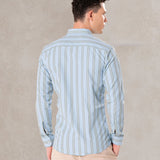 Brex Sky Blue Premium Cotton Stripe Shirt