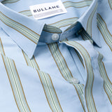 Brex Sky Blue Premium Cotton Stripe Shirt