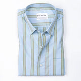Brex Sky Blue Premium Cotton Stripe Shirt