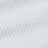 Siento Olive Linen Stripe Mandarin Shirt - Bullane