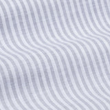 Siento Silver Linen Stripe Mandarin Shirt - Bullane