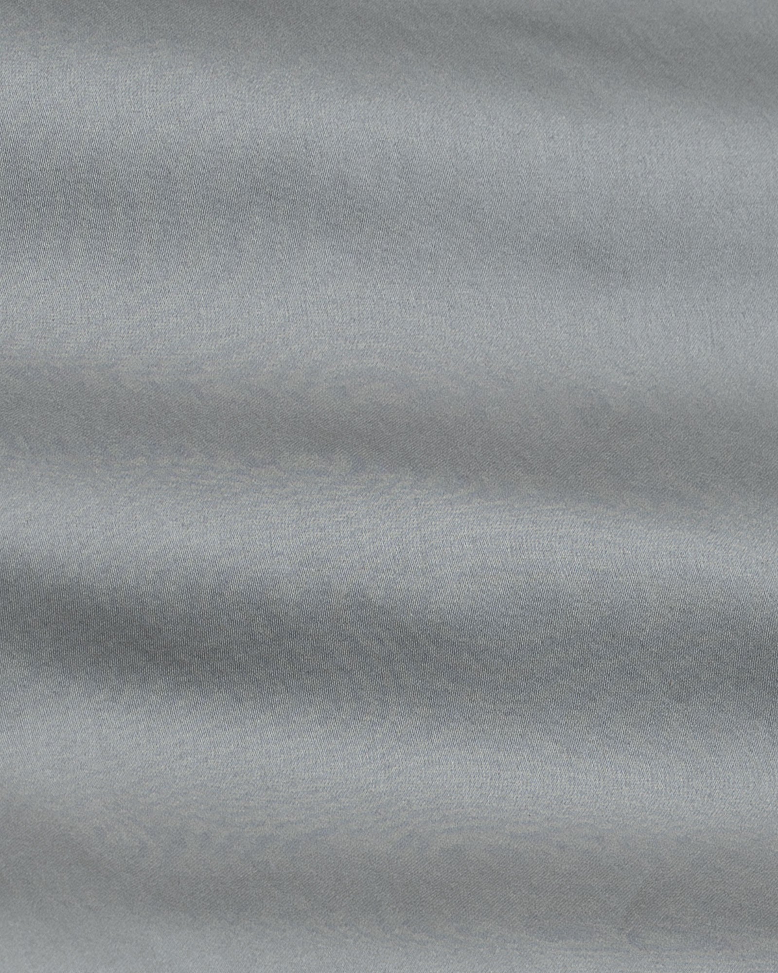 Luce Ash Grey Cotton Plain Mandarin Shirt - Bullane