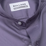 Luce Purple Cotton Plain Mandarin Shirt