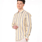 Brex Yellow Premium Cotton Stripe Shirt - Bullane