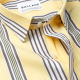 Brex Yellow Premium Cotton Stripe Shirt