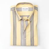 Brex Yellow Premium Cotton Stripe Shirt