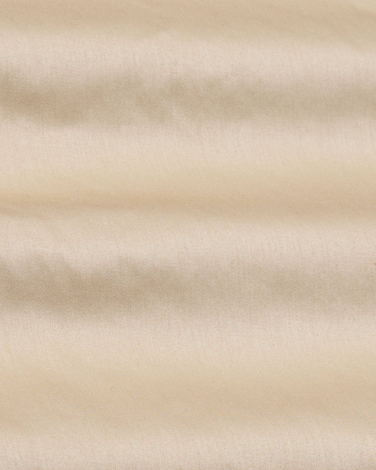 Luce Beige Cotton Plain Mandarin Shirt - Bullane