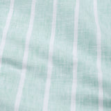 Brex Green Linen Stripe Button Down Shirt