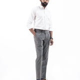 Benedict White Cotton Plain Shirt