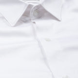 Benedict White Cotton Plain Shirt