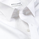 Benedict White Cotton Plain Shirt