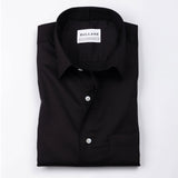 Benedict Black Cotton Plain Shirt