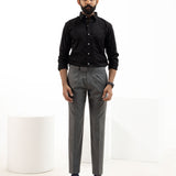 Benedict Black Cotton Plain Shirt