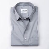 Benedict Silver Cotton Plain Shirt