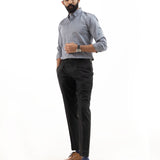 Benedict Silver Cotton Plain Shirt