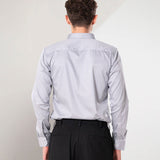 Benedict Silver Cotton Plain Shirt