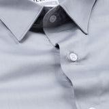 Benedict Silver Cotton Plain Shirt