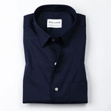 Benedict Navy Blue Cotton Plain Shirt