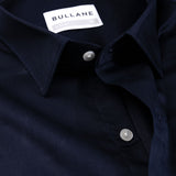 Benedict Navy Blue Cotton Plain Shirt