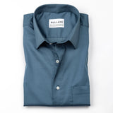 Benedict Grey Cotton Plain Shirt
