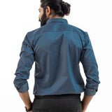 Benedict Grey Cotton Plain Shirt