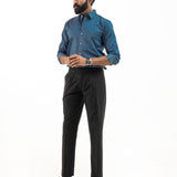 Benedict Grey Cotton Plain Shirt