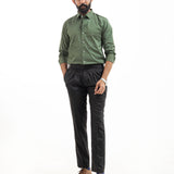 Benedict Olive Cotton Plain Shirt