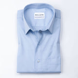 Benedict Sky Blue Cotton Plain Shirt